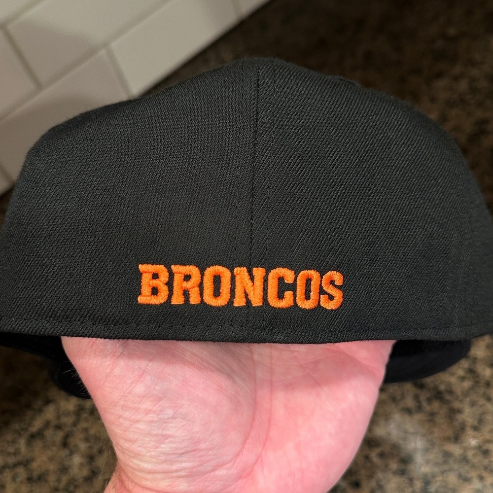 Denver Broncos Hat New Era 59FIFTY 6 7/8 Black NFL Fitted Cap New - Picture 4 of 12